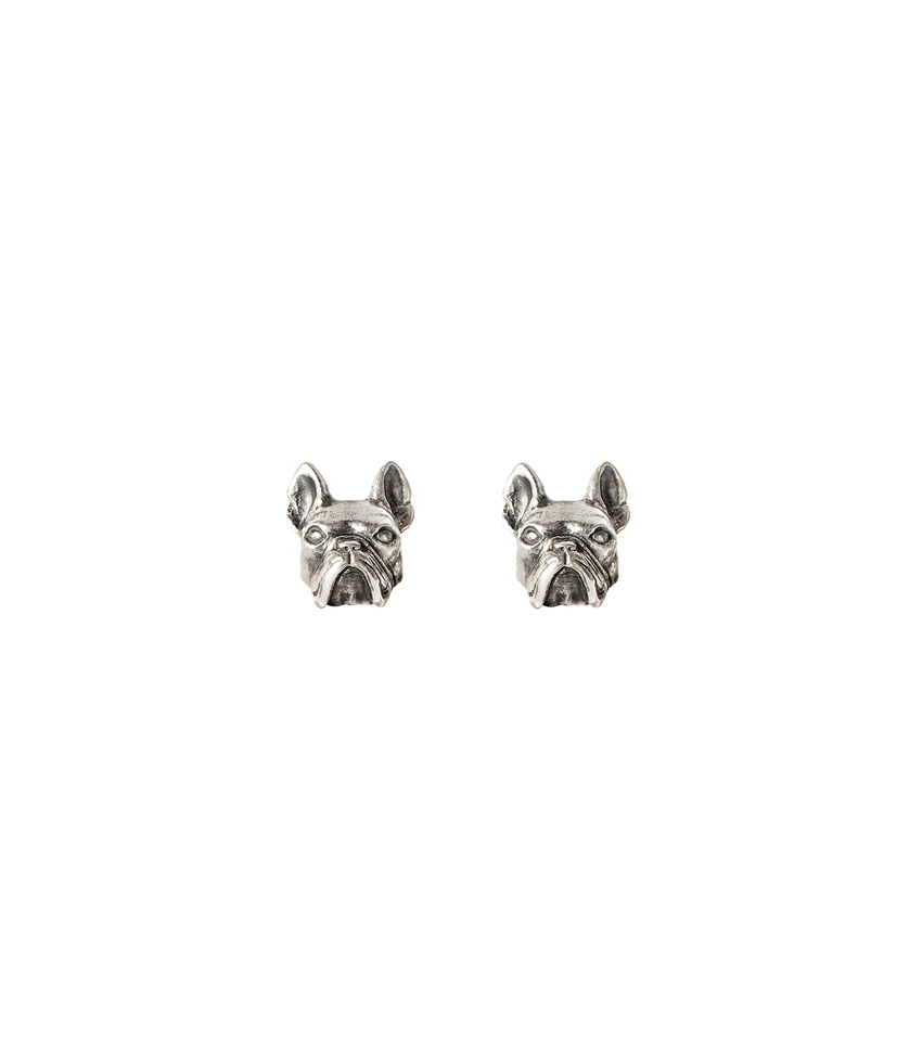 Silver 2025 bulldog cufflinks