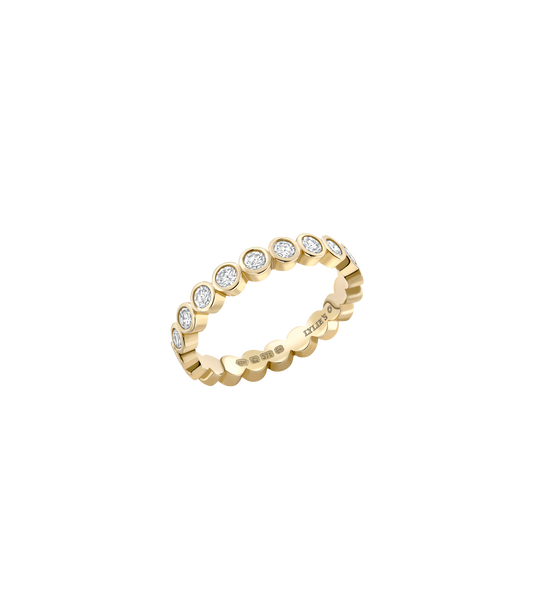 18ct Yellow Gold--75% Coverage Lab Grown Diamonds (0.83ct)--Decide Ring Size Later, 18ct Yellow Gold--75% Coverage Lab Grown Diamonds (0.83ct)--Know The Ring Size,