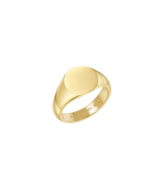 Pan Signet Engagement Ring