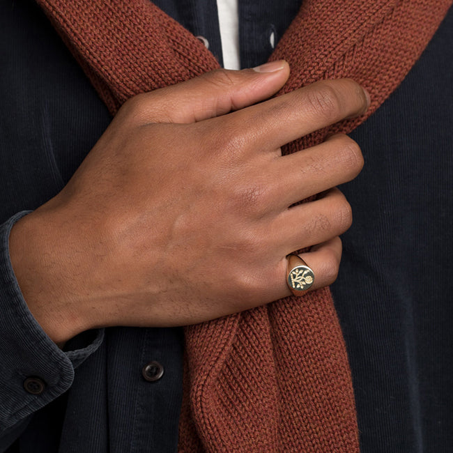 Men's Oval Signet Ring