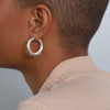 Pair of White Gold Tale of the Thames Hoops Earrings for Women | Lylies 