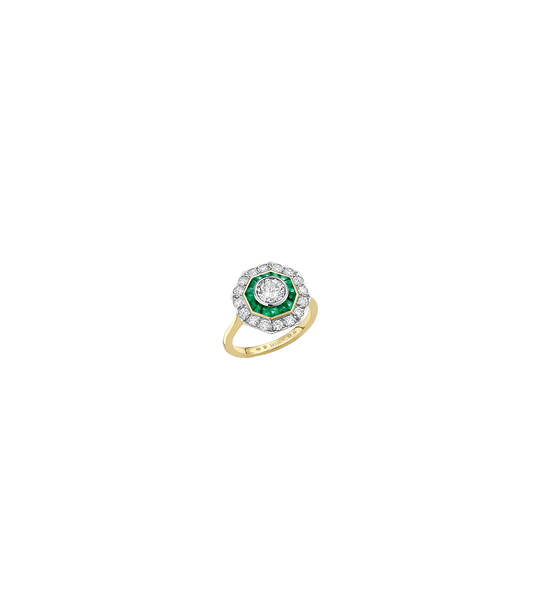 Emeralds and Lab Grown Diamonds--Decide Ring Size Later, Emeralds and Lab Grown Diamonds--Know The Ring Size, 18ct Yellow Gold and Platinum--Emeralds and Lab Grown Diamonds--Decide Ring Size Later, 18ct Yellow Gold and Platinum--Emeralds and Lab Grown Diamonds--Know The Ring Size